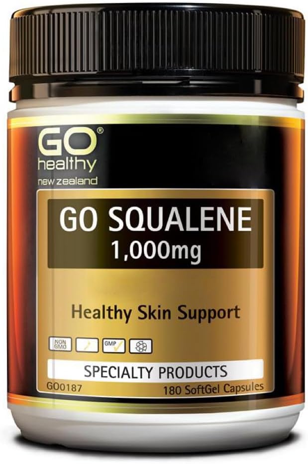 Go Sund Go Squalene Skin Support, antioxidant Beskyttelse, Cholesterol Niveau Support 1000mg 180 Softgel Caps