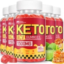 Keto ACV Gummies - 1500MG ACV Keto Gummies for Women Men - Apple Cider Vincils med mor, Probiotika, Vitaminer B6 B12 for Gut fordøjelse - Vegan & Non- GMO, 5 Pack