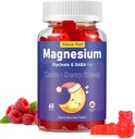 Magnesium Glycinate Gummies med GABA til Clam og Bed Time 400mg Sugar Free Magnesium Glycinate Supplement med D-vitamin, B6, og CoQ10 til rolig & seng tid for børn voksne