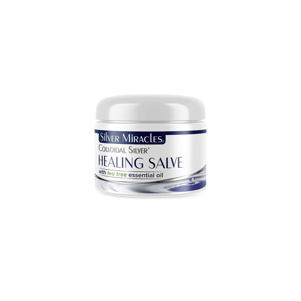 Sølv Mirakler Kolloid Sølv Tea Tree Salve - hjælper helbrede og beskytte - 1oz