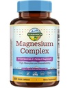 Terranics 5- in-1 Magnesiumkompleks Supplement 500mg - 5 former Høj Absorption Magnesiumglycinat Citrat Malat Aspartatgluconat for dvalehjertets sundhed - Non- GMO 120 Vegankapsler
