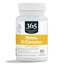 365 af Whole Foods Market, Stress B- Kompleks med C-vitamin, Energi & Nervesystemet support, Vegan, 60 kapsler