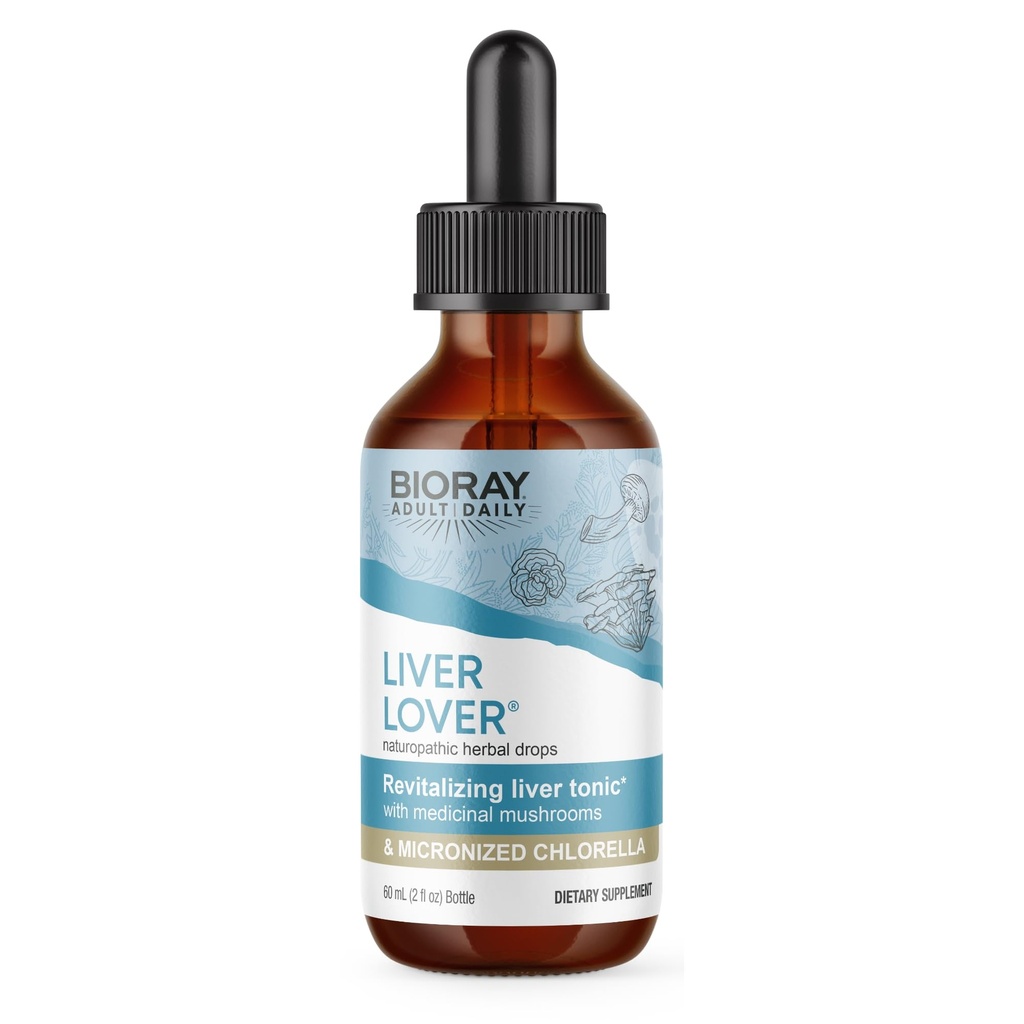 BIORAY Daily Lever Lover - 2 fl oz - Understøtter leveren & Adrenals - Non-GMO, Vegan, Gluten Free