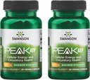 Swanson Maksimal styrke Peak ATP- Natural Supplement Fremme Cellular Energy Support - Understøtter fysisk ydeevne og fremmer sund blodgennemstrømning - (30 Veggie kapsler, 400mg Hver) 2 Pack
