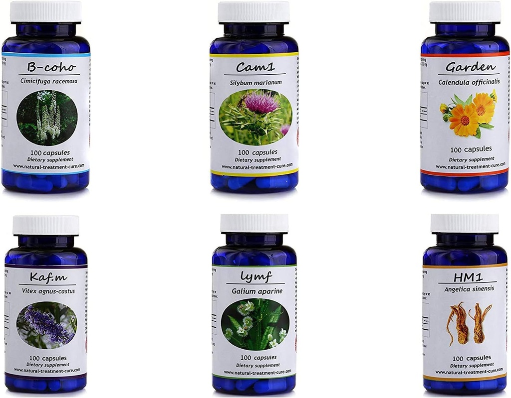 Hekma Center Supplements Pakke til Fibroids - 100% Natururter, Vitamin og Kosttilskud til Fibroids - Pure Organic - Vegan - Fibroid