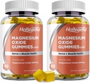 Magnesiumoxid 400mg Gummies, Magnesiumoxid Chewable Supplement for muskel, nerve & hjerte sundhed, Vegan, Pinapple Flavor, 120 Tæl
