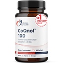 Design for sundhed CoQnol 100mg - CoQ10 Ubiquinol med Superior Bioavailability + Eksklusiv Absorption Technology - Double CoenzymeQ10 Boost med GG - Heart, Sund Aging + Cell Support (60 Softgels)