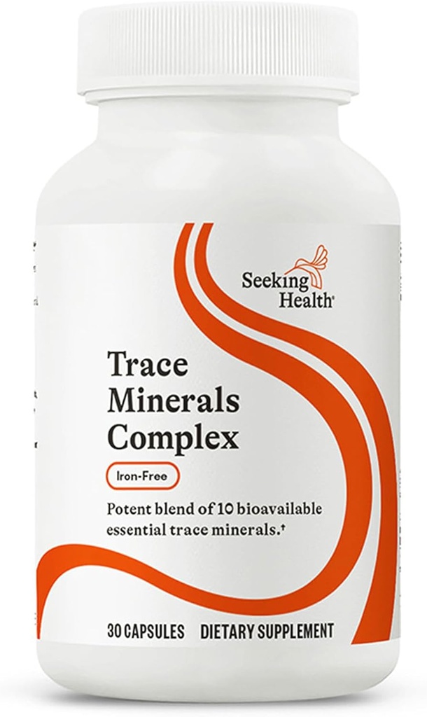 Søg Health Trace Minerals Complex - Inkluderer 10 Essential Trace Minerals - Mineral supplement understøtter immunforsvar & nervesystem - Iron- Free - 30 kapsler
