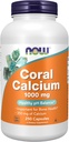 Now Foods Supplements, Coral Calcium 1000 mg, Bone Health *, Sund pH balance *, 250 Veg kapsler