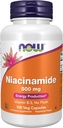 Now Foods Supplements, Niacinamid (vitamin B-3) 500 mg, Energiproduktion *, 100 Veg kapsler