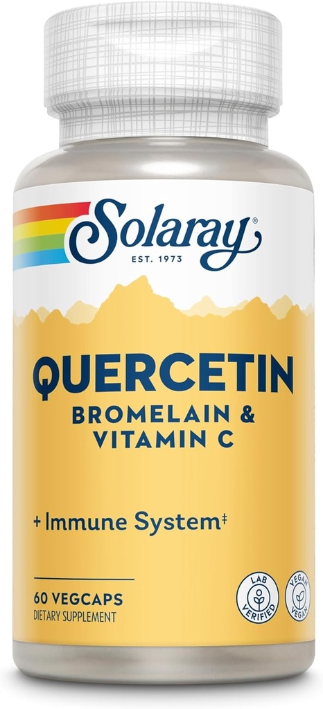 SOLARAY Quercetin, Bromelain & C-vitamin, 60 VegCaps