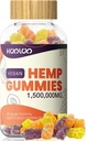 HOOLOO Hamp Gummies, Vegan, 2 Pack (Vegan- 1.500.000 mg, Saftig Orange, Grape, Peach)