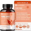 Pure Zink supplement 25mg - TRAACS Bisglycinate chelat - 120 kapsler til immunforsvar, hud sundhed & energi - for mænd og kvinder