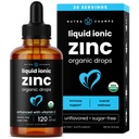 NutraChamps flydende zink til børn og voksne, Vegansk, Pure Ionic Zink dråber forstærket med C-vitamin, Kosttilskud til immunforsvar, Sukkerfri væske 4 oz