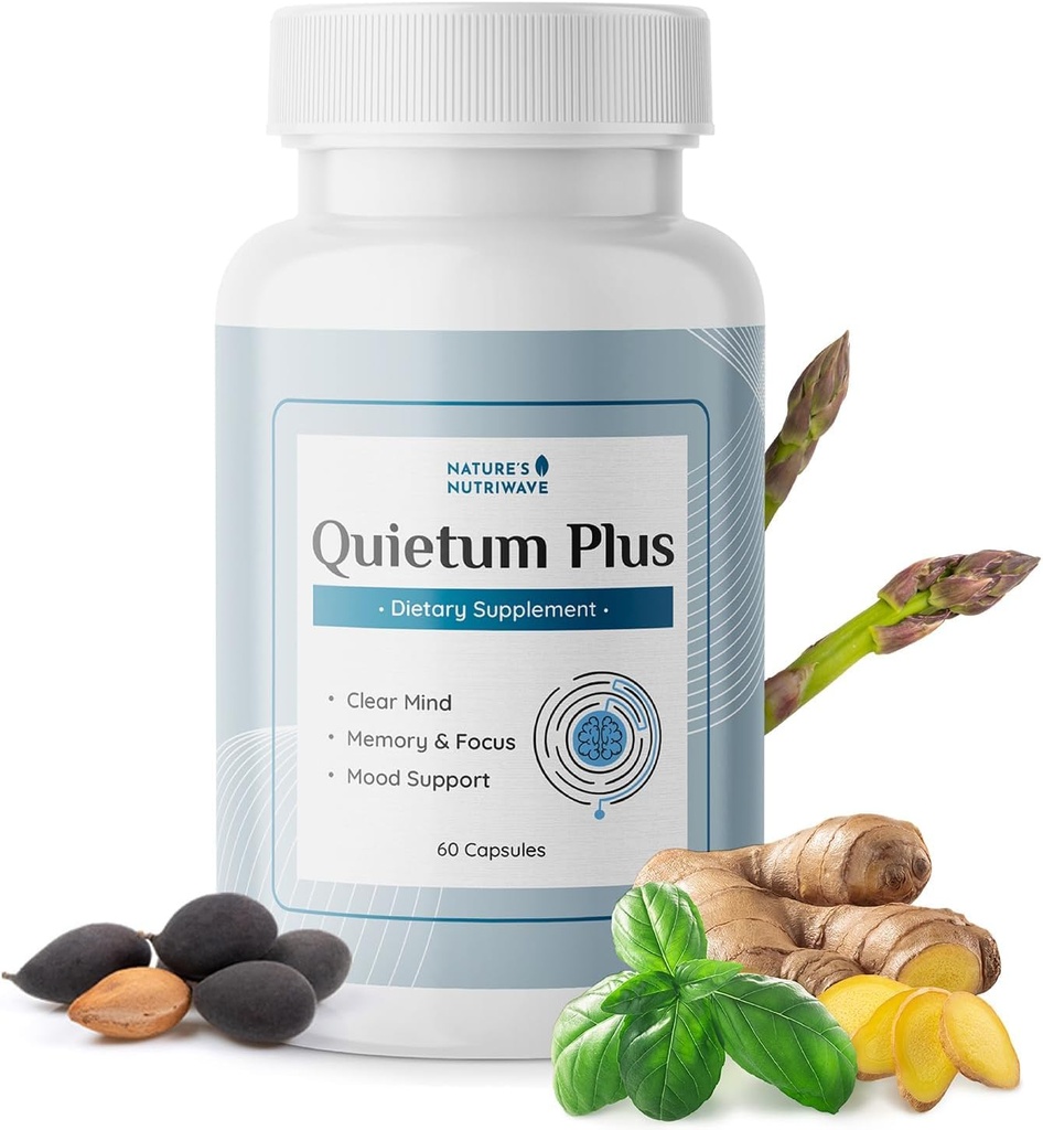 Quietum Plus - Plant- baseret formel med urteudtræk - Non-GMO, GMP Certified - 60 kapsler, 1-måned levering