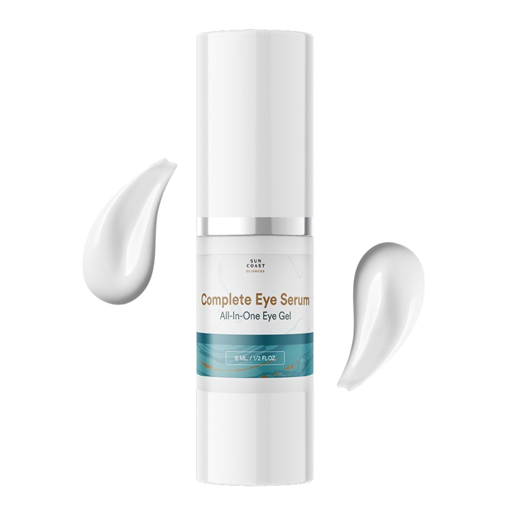 Sun Coast Sciences - Complete Eye Serum af Dr. Mark Rosenberg for Wrinkle Reduktion, Age Spots Fading, og Under- Eye Bags Treatment (pakke med 4)