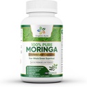 Organic Aura Moringa Kapsler - 240 Ct Engros Pack. Autentiske Raw Moringa Leaf supplement for energi, Metabolisme, Amning, Immunitet og fælles sundhed. Hele blade Green Super Food Nutrition.