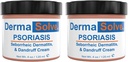 Extra Strength Psoriasis Cream (2 Pack) - Seborrheic Dermatitis & Dandruff Lotion - Advanced Fugtgivende Relief Formuleret til at behandle Itchy Flakey Inflammeret hud og forhindre fremtidige flammer - 4.0 oz ea.