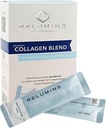Reluminer Marine Collagen Powder Drink Mix - Collagen Peptid med Glutathion, grøn te, CoQ10, & Hyaluronsyre Øger glat glødende hud - 20 Powder Sachets x Blåbær Flavored + 2 Free Sachets