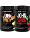 Jacked Factory X John Wick - Wick Mode Pre Workout Powder - Intense Energy, Battle- Ready Focus, Ustoppelig forpligtelse, og Sheer Will - Sidste Tropical Sunrise & Osaka Cherry Blossom (80 Servere)