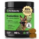 Pet Honesty Probiotika til Hunde til Lejlighedsvis Diarré & tarmstøtte, fordøjelsesenzymer med Prebiotika til Gut Sundhed for Hunde, Immunitet Sundhed & Itch Relief (Pumpkin 90 ct)