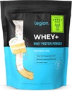 LEGION Whey + Protein Whey Isolate from Grass Fed Cows - Whey Protein Isolate Powder Low Calorie, Non- GMO, Sugar Free, Lactose and Gluten Free, All Natural Protein Powder for Men & Women, 30 Servere