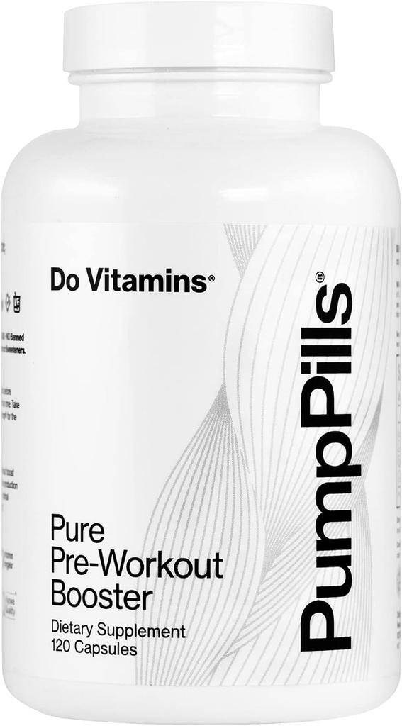Pumppills Nitrogenoxid Kosttilskud til mænd og kvinder - L Citrullin L Arginin Supplement - Stimulant Free Pre Workout Pills - Nitrogenoxid Booster - Vegan, Paleo, Keto (120 kapsler)