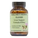 Barlowe 's Herbal Elixirs Leverstøtte Formel 124; Mælkebøtte Root & Milk Thistle Extract 124; 650mg Per Kapsel 124; 60 Vegan Kapsler