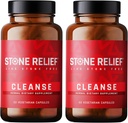 STONE RELIEF Cleanse - Premium Chanca Piedra Stone Breaker Complex - Bedste naturlige Dissolver for mænd / kvinder - Natural Nyre Cleanse & Detox Supplement - [2 Pack] - 120 Kapsler - 1,200mg