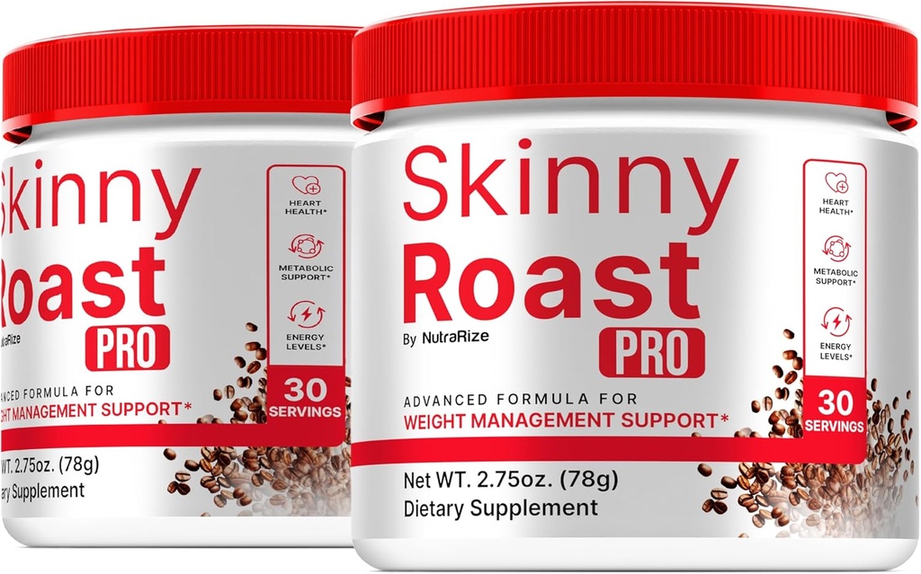 (2 Pack) Skinny Roast Pro - Premium Powder Formel for total sundhed & Fitness, SkinnyRoast Pro til støtte sund livsstil & vedligeholde energi, Officiel Skinny Roast Pro i en krukke anmeldelse (60 Serveringer)