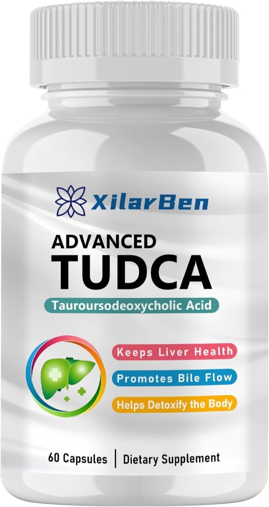 Generisk TUDCA tillæg-Leverstøtte, Rense Detox & Reparation, Ultra Styrke Bile Salt TUDCA 1000mg 60 kapsler