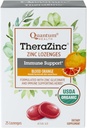 Quantum Health TheraZinc Organic Zinc Lozenges Echinacea & Honey Immune Support for Adults & Kids 12+ Naturally Flavored Blood Orange Fast Relief with No Aftertaste - 25 Count