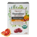 Quantum Health TheraZink Organic Zink Lozenges Echinacea & honning immunforsvar støtte til voksne & børn 12 + Naturligt farvet blod Orange Fast Relief uden eftersmag - 25 Greve
