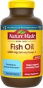 Nature Made Burp Mindre Fish Oil Omega 3 Kosttilskud, 1200 mg Softgels, Omega 3 Fish Oil for Sund Heart Support, 200 Softgels, 100 dages forsyning