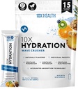 10X Sundhed Hydration Pakker Wave Crusher Electrolyte Drink Mix Flydende 15 Stickpacks med Magnesium Citrat, Natrium & Kalium - Natural Formlet Elektrolyte