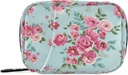 Naanle Vandfarve Rose Blomster Pill Box 7 Dag Pill sag Rejse Pill Organizer Bag med lynlås Floral Portable Ugentlig sag Kompakt størrelse for Vitamin Supplement Holder, 4.6 x 3.14 x 1.88 Tommer