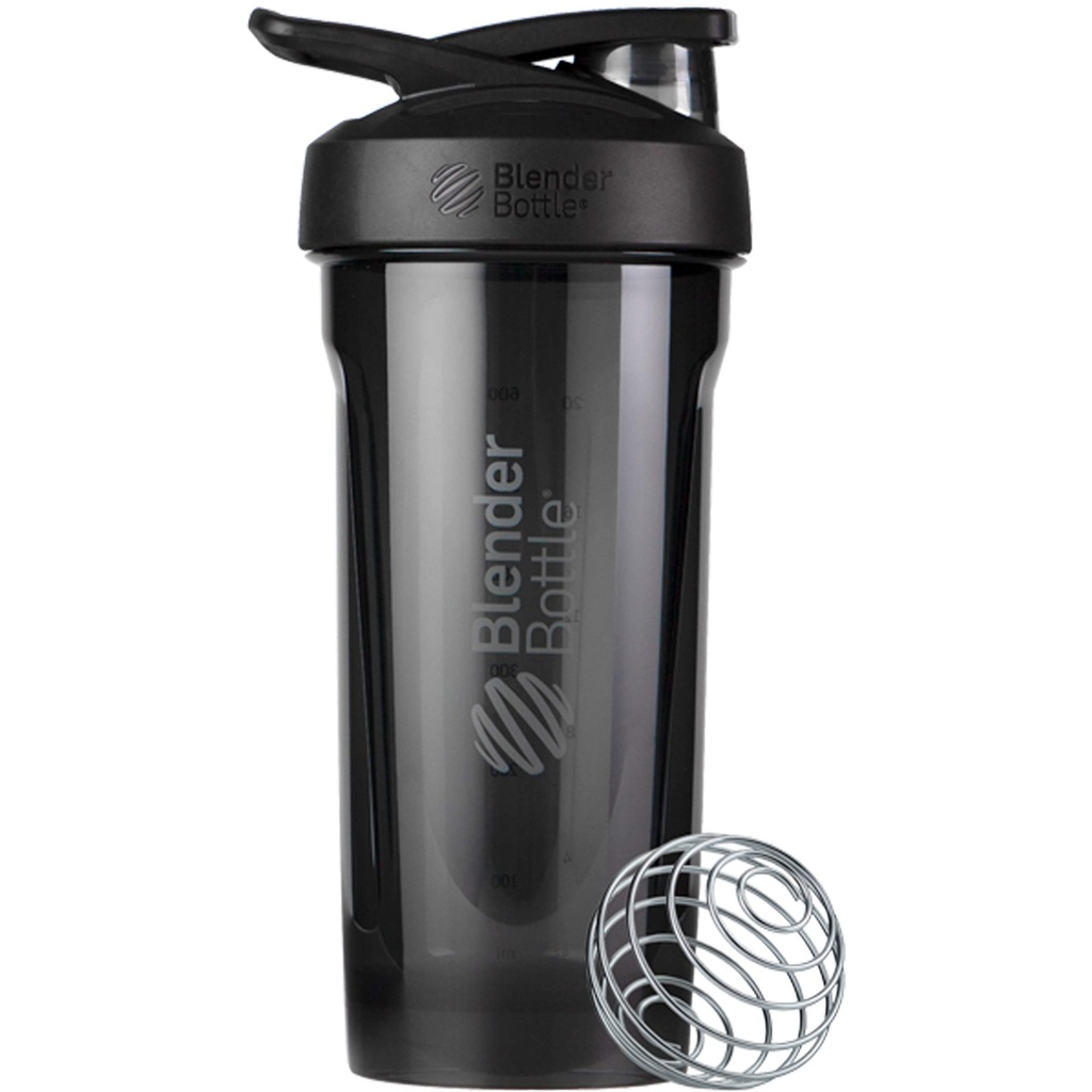 BlenderFlaske Strada Tritan Shaker Flaske med låselåg, 28-Ounce, sort