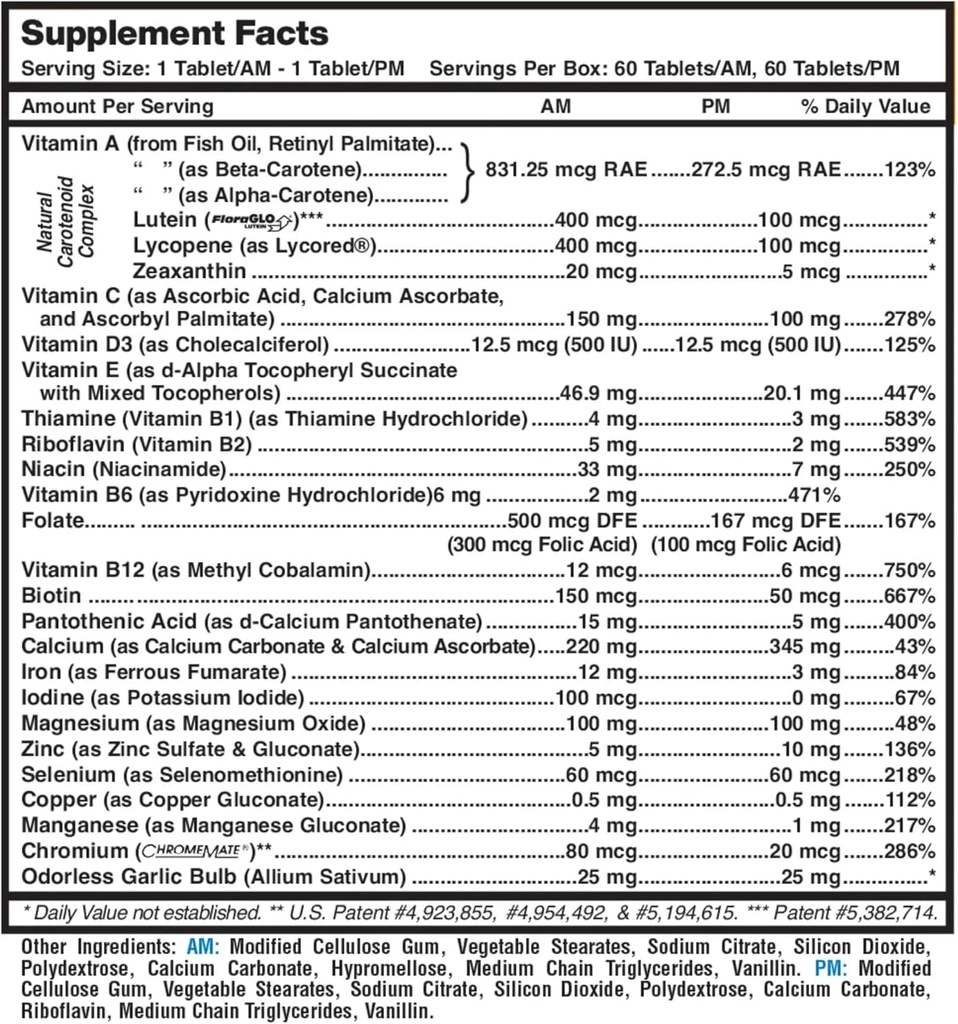 MDR Fitness Tabs Patenteret Multivitamin for kvinder fremmer ATP og NAD til at støtte energi og fitness - AM / PM Formulas - 2 måneders levering