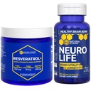 NATURLIGE STAKKER NeuroLife & Resveratrol Supplement Bundle - Understøtter Longevity & Brain Aging * - 120 Total Kapsler