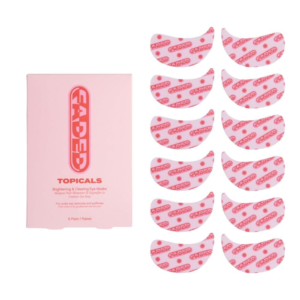Topics Faded Brightening Under Eye Maskers Note 124; Revitalizing Patches to Depuff, Hydrate, og Illuminate Note 124; Diminishes Dark Circles and Fine Lines Note 124; Lavet med Kojic Acid, Koffein & Niacinamid