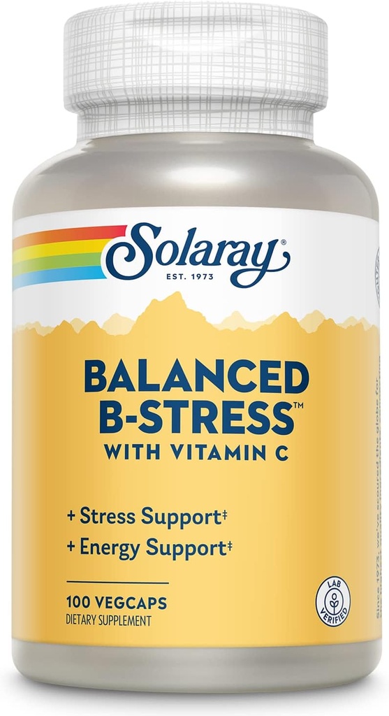 SOLARAY B- Stress Supplements124; 100 Tæl