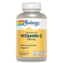 SOLARAY-vitamin C 500mg, Two-Stage Timet Release - Antioxidant og immunforsvar supplement - C-vitamin med Rose HIPS og Acerola, Vegan, Gluten Free, 60- Day Garanti, 250 Servere, 250 VegCaps