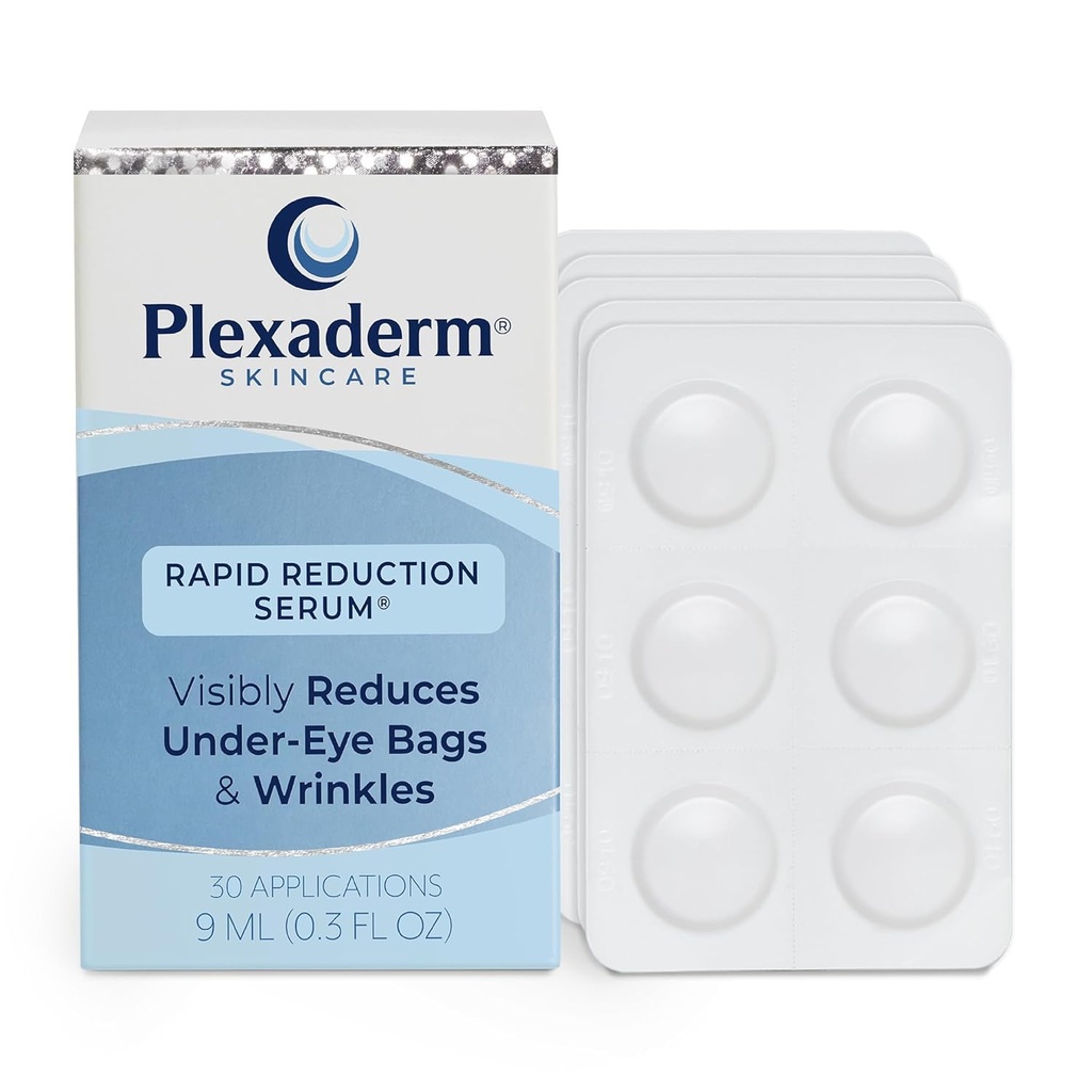 Plexaderm Rapid Reduction Eye Serum - Visibly Reduces Under- Eye Tasker, Rynker, mørke cirkler, Fine Lines & Crow 's Feet Straks, Anti Aging Rynke Remover til ansigt, 30 enkelt brug Pods
