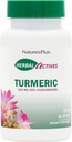 Natures Plus Herbal Actives Gurmerisk - 400 mg, 95% Curcumin, 60 Vegansk Kapsler - Vegetarisk, Gluten- Free - 60 Servering