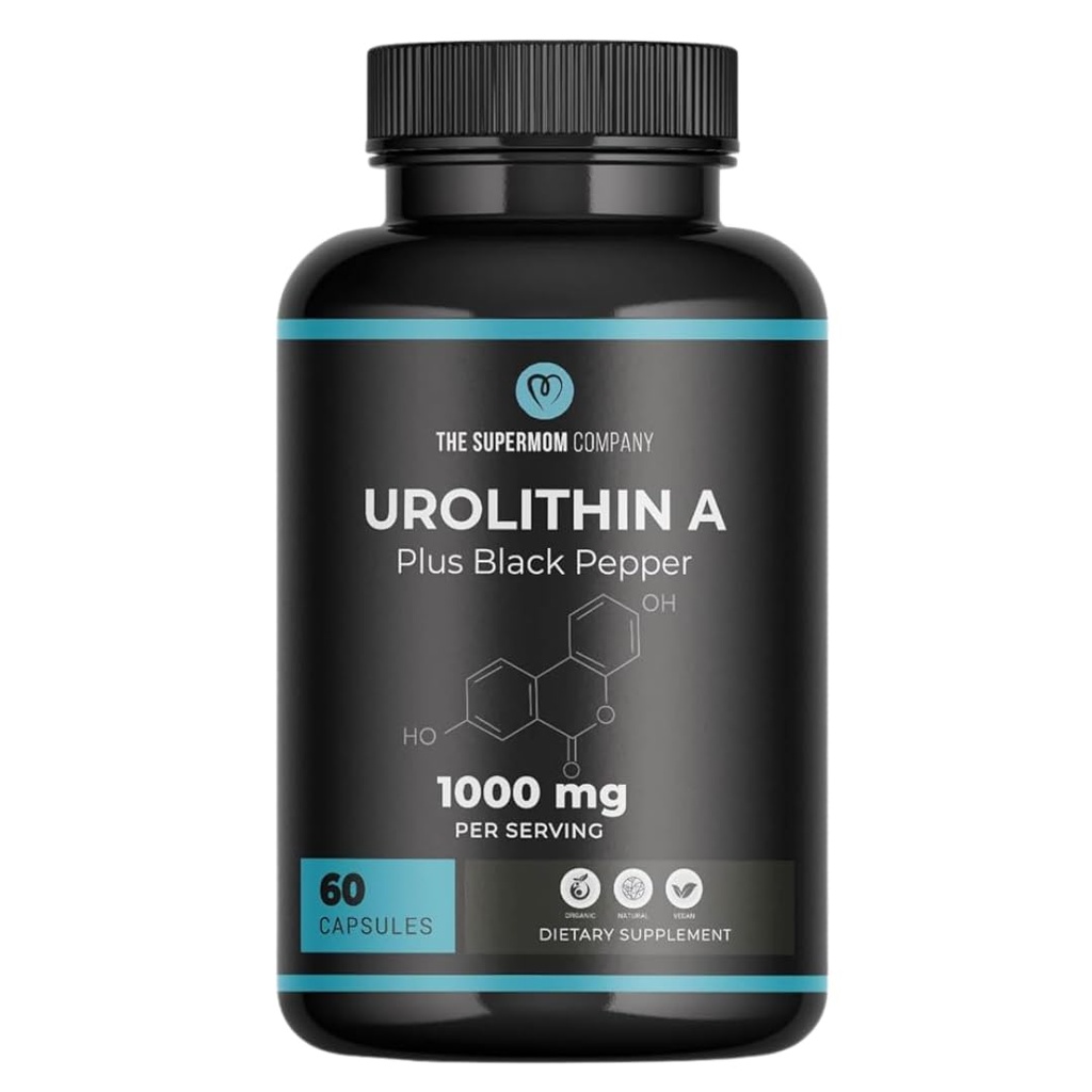Urolithin A Plus Black Pepper Kosttilskud - 1000 mg per servering, 60 vegetabilske kapsler