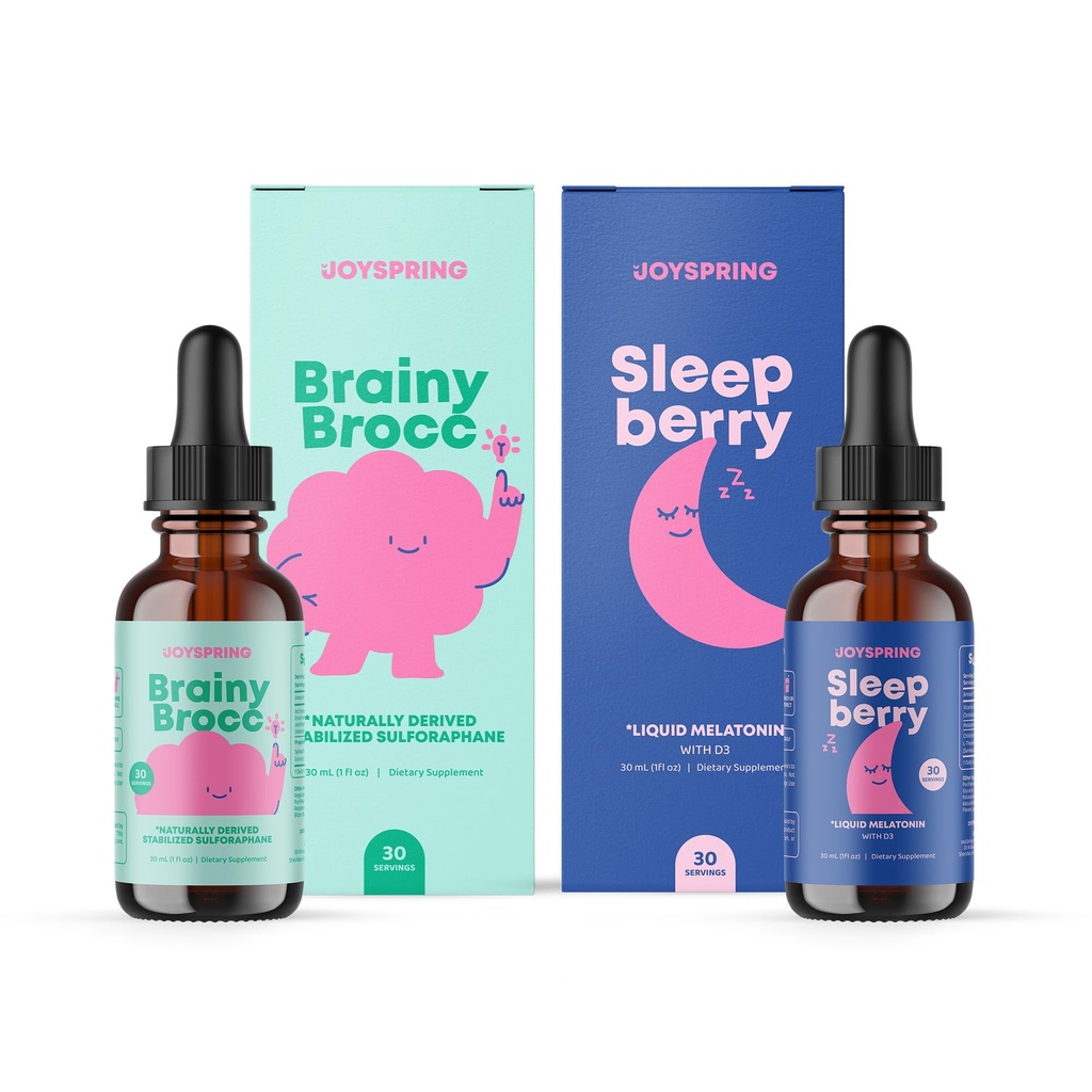 JoySpring SleepBerry Flydende Melatonin og Sulforaphane supplement til børn