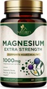Magnesium Mineral Supplement 1000 mg - høj potens Magnesiumcitrat for ben, hjerte sundhed, nerver & muskel support, Nature 's Magnesium kompleks for hele kroppen støtte, flaske i USA - 60 kapsler