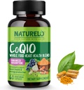 NATURELO hel fødevare CoQ10 Supplement, 60 Veg kapsler, Heart Health Blend, Kraftig antioxidant, CoQ10 100mg til energiproduktion
