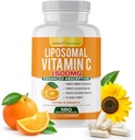 Liposomal C-vitamin 1500mg, C-vitamin tillæg - høj Absorption Ascorbic Acid - Immunie- Support & Hjælper Collagen Production- 180 Kapsler