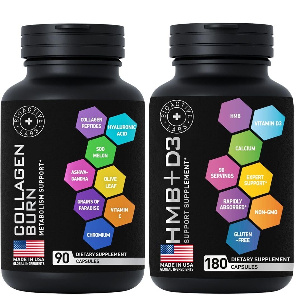 Termogen Multi Collagen Burn og HMB D3 Supplement - Fitness og vægttab bundle
